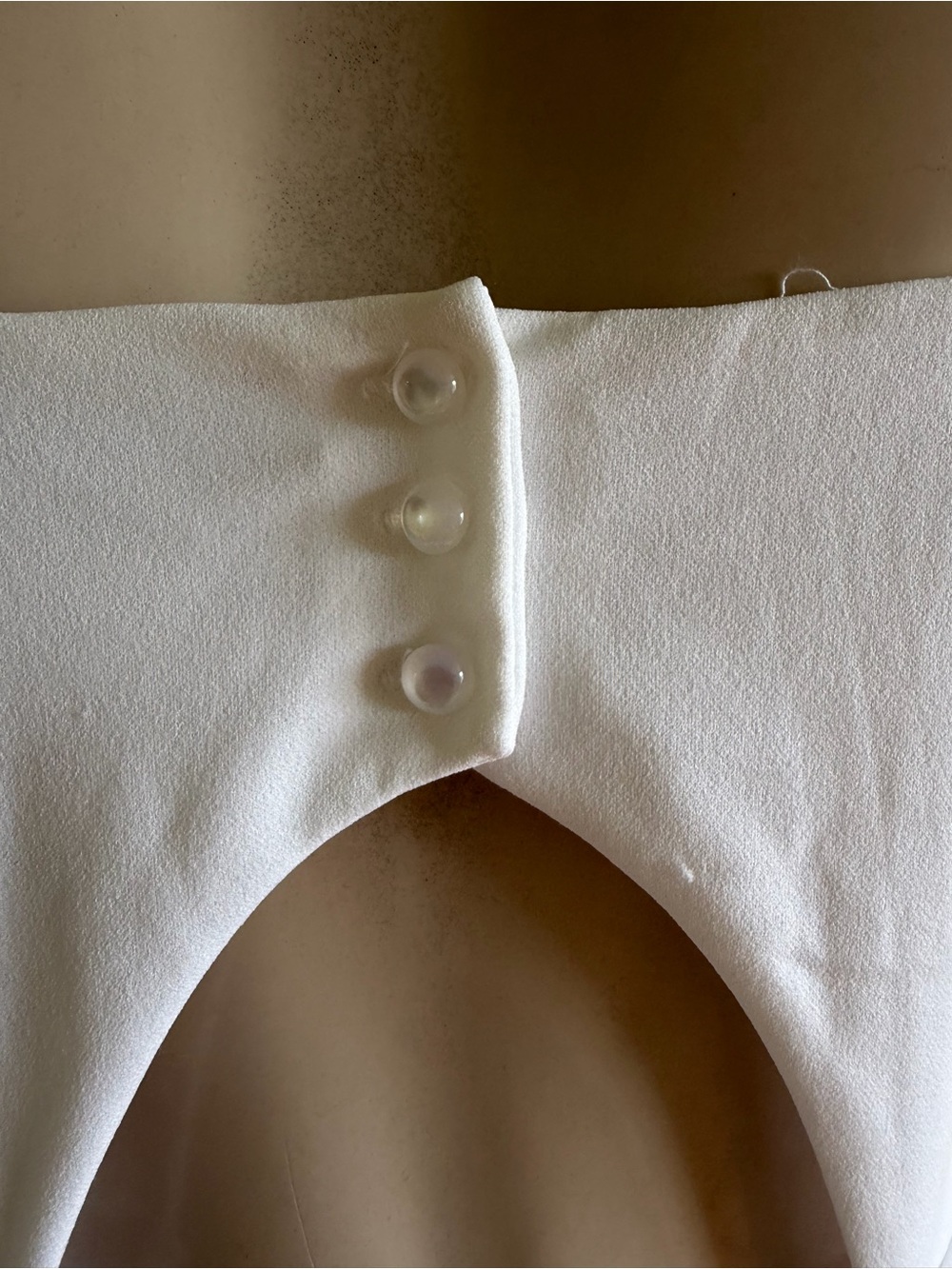 White Tiered Cutout mini Dress - Picture 7 of 12
